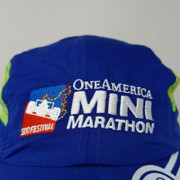 Indy 500 Festival One America Mini Marathon Blue Strapback Hat Embroidered Logo - Picture 3 of 10
